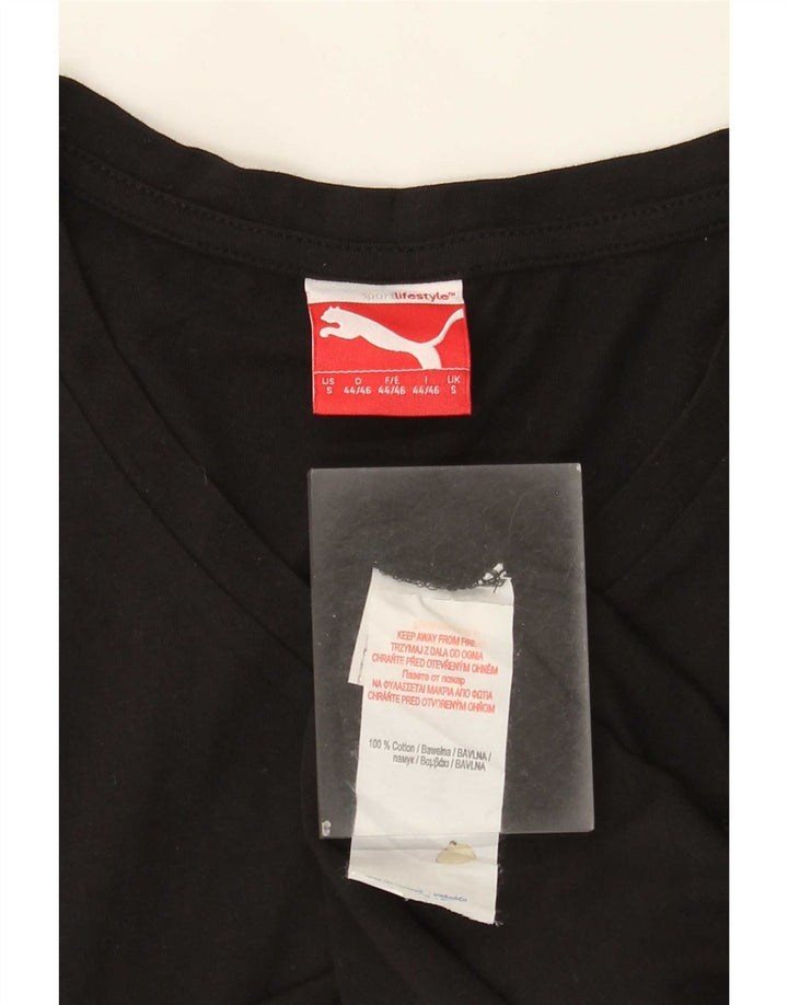Puma Mens T-Shirt Top Small Black Cotton