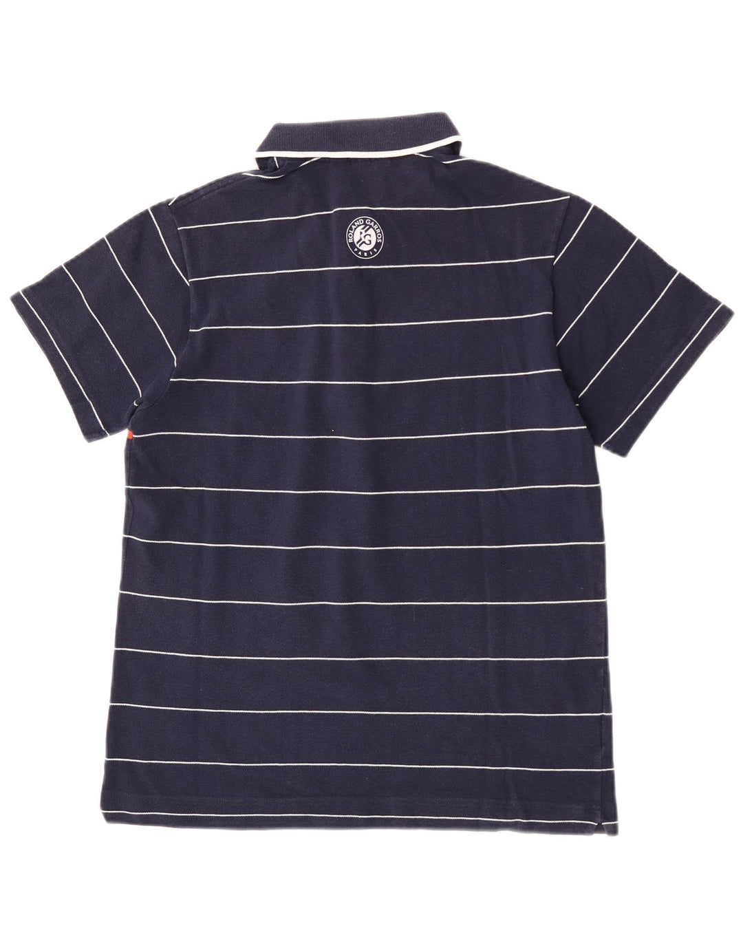 Lacoste Mens Polo Shirt Size 3 Small Navy Blue Striped Cotton
