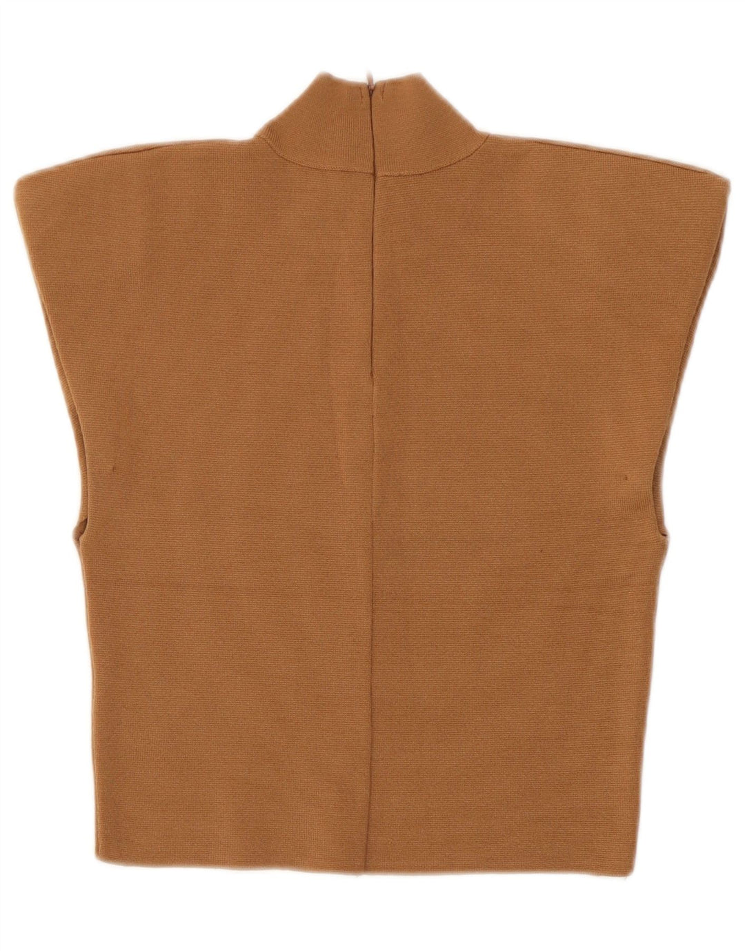 Zara Womens Crop Blouse Top UK 8 Small Brown Viscose