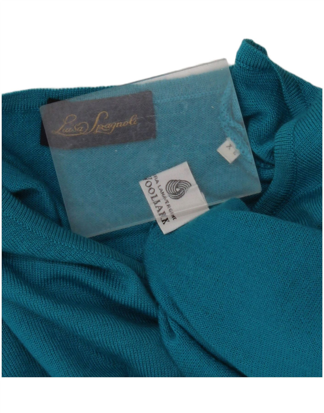 LUISA SPAGNOLI Womens Short Sleeve Boat Neck Jumper Sweater UK 18 XL Blue