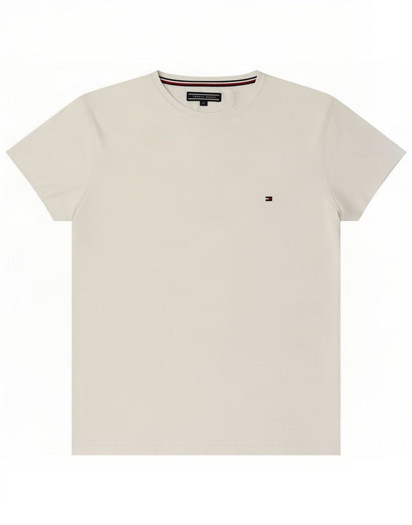 Tommy Hilfiger Womens T-Shirt Top UK 14 Medium White Cotton