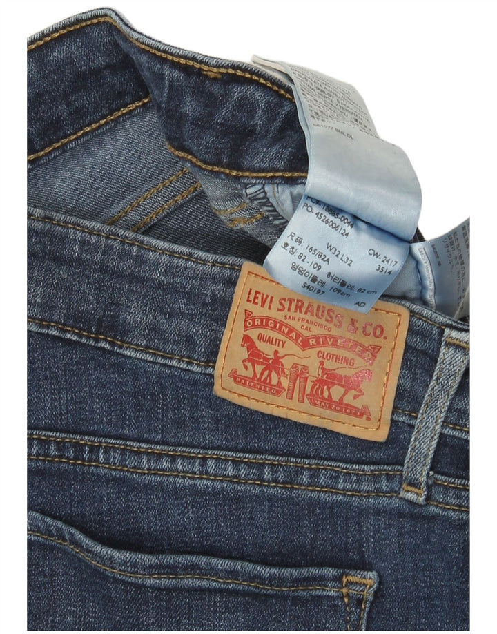 Levi's Womens 715 Bootcut Jeans W32 L32 Navy Blue Cotton