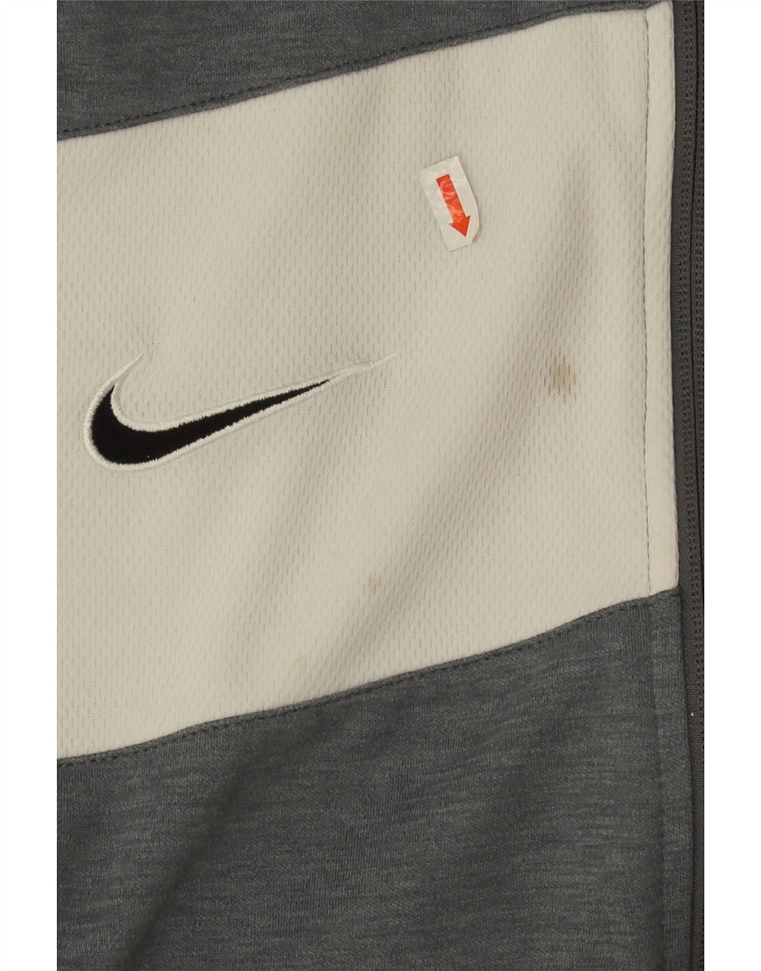 Nike Mens Dri Fit Tracksuit Top Jacket Large Grey Colourblock Polyester