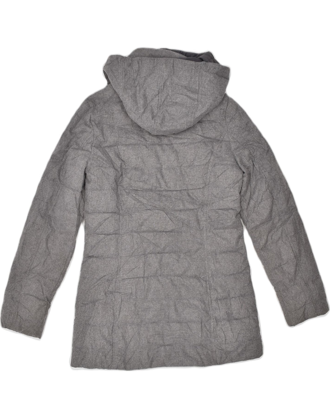 NAUTICA Womens Hooded Padded Jacket UK 14 Medium Grey Polyester | Vintage | Thrift | Second-Hand | Used Clothing | Messina Hembry 