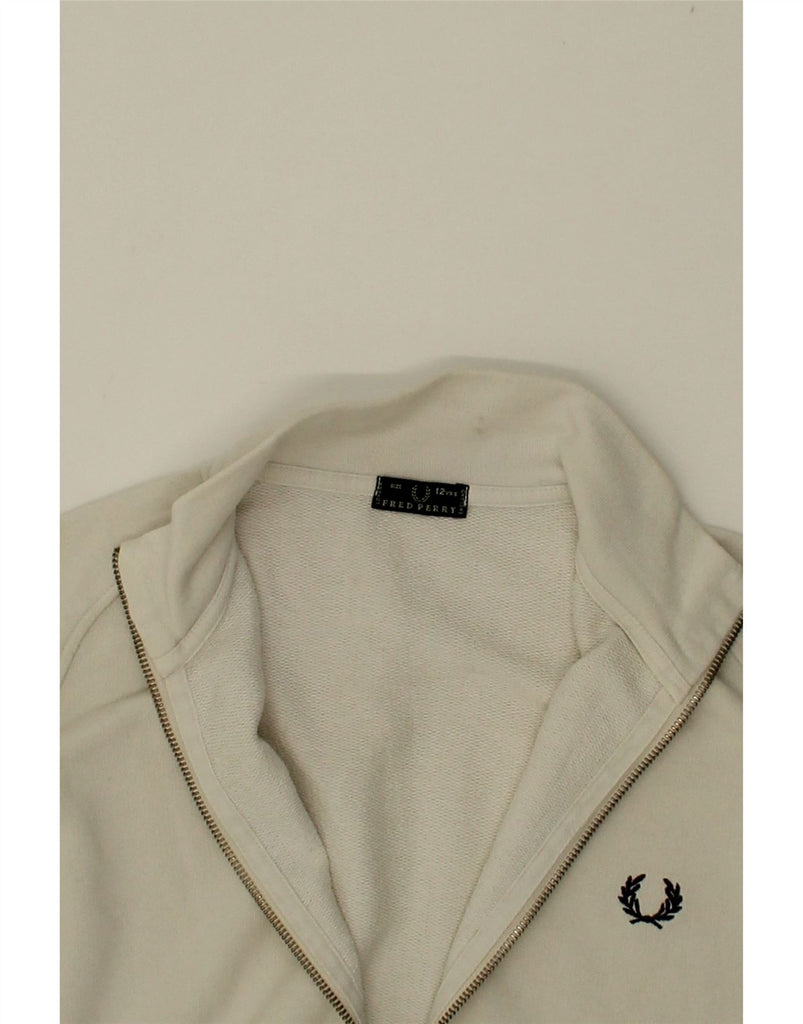 FRED PERRY Boys Tracksuit Top Jacket 11-12 Years Beige Cotton Vintage Fred Perry and Second-Hand Fred Perry from Messina Hembry 