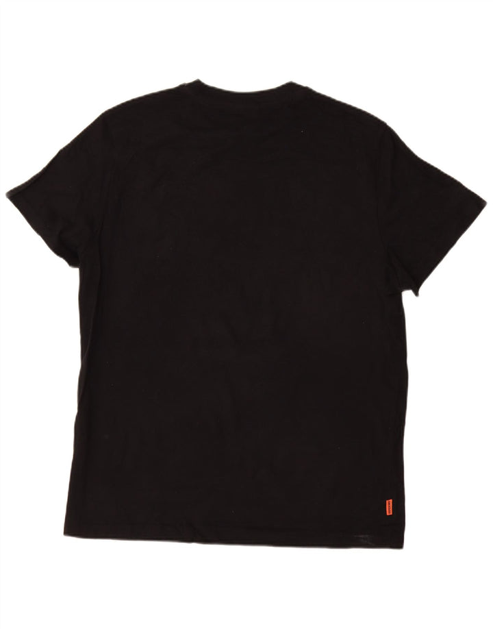 SUPERDRY Mens T-Shirt Top 3XL Black Cotton
