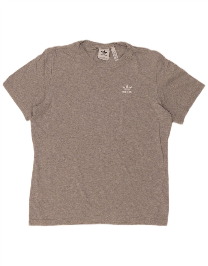 Adidas Mens T-Shirt Top Small Grey Cotton