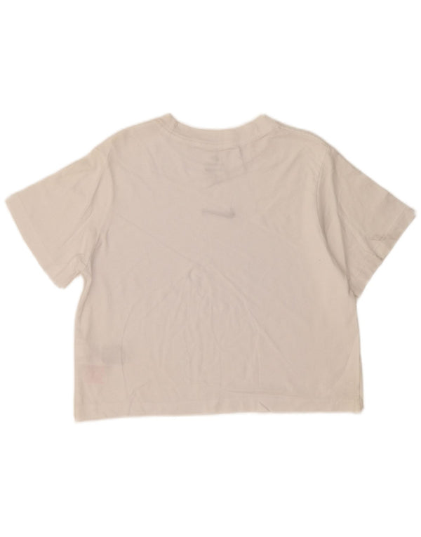 Nike Girls Loose Fit T-Shirt Top 10-11 Years Medium White Cotton
