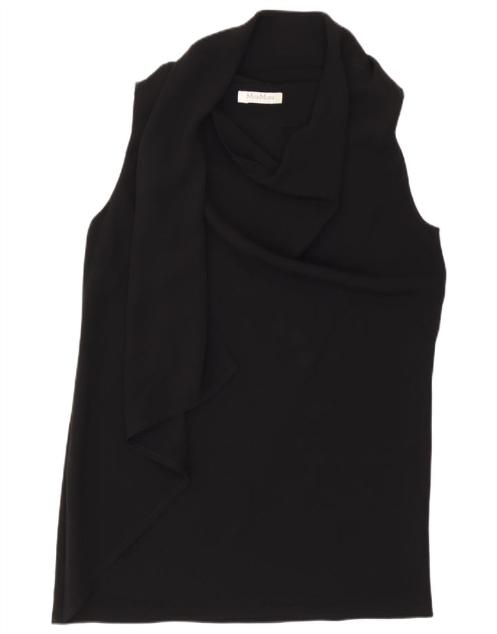 Max Mara Womens Sleeveless Blouse Top UK 14 Medium Black