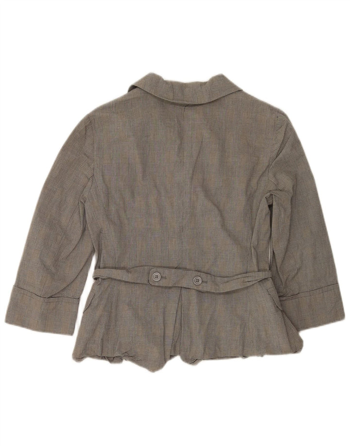 Max & Co. Womens 3/4 Sleeve 2 Piece Suit UK 12 Medium W30 L31 Grey Check