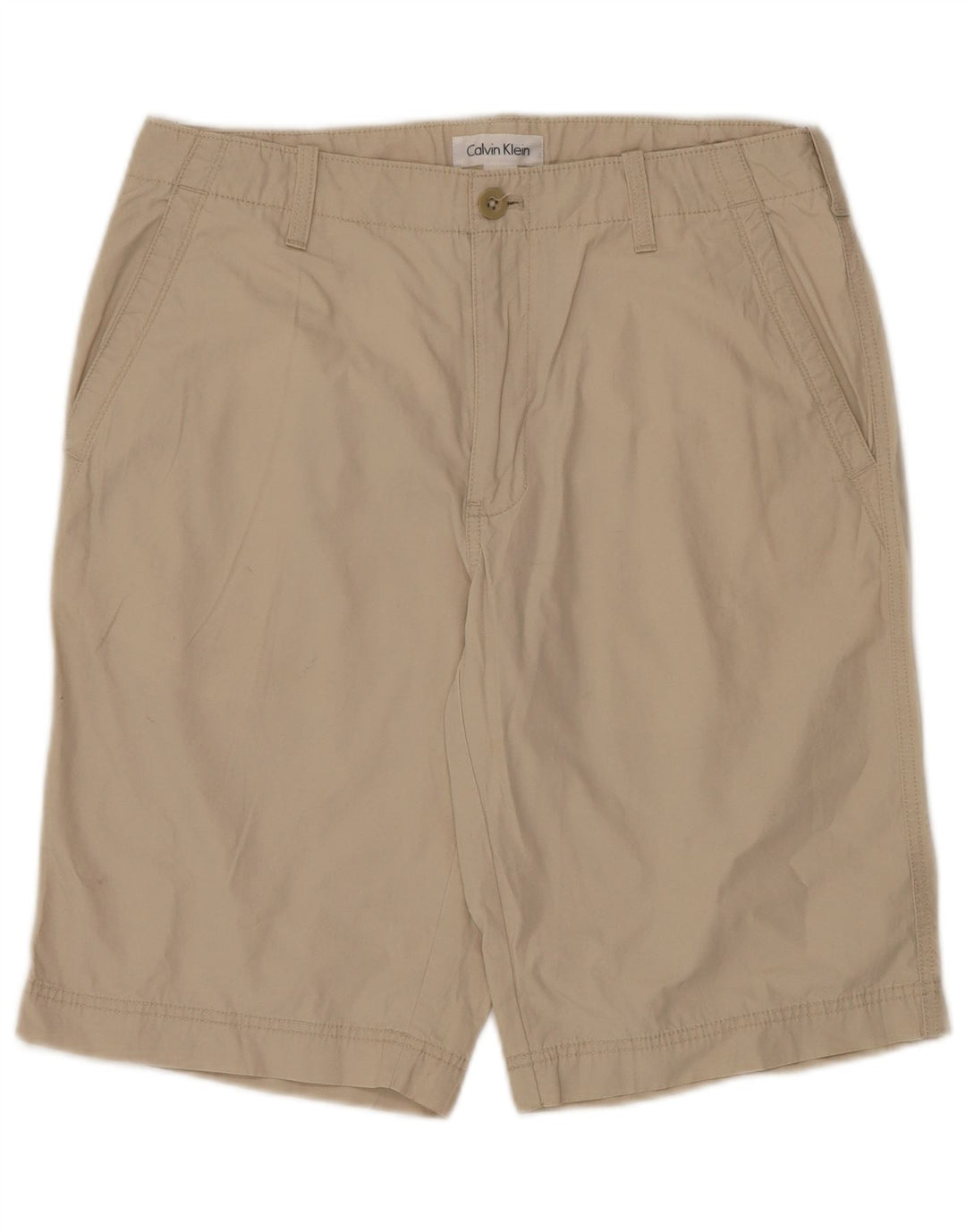 CALVIN KLEIN Mens Chino Shorts W32 Medium  Beige Cotton
