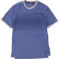 Nike Mens Dri Fit T-Shirt Top Medium Blue Striped Polyester