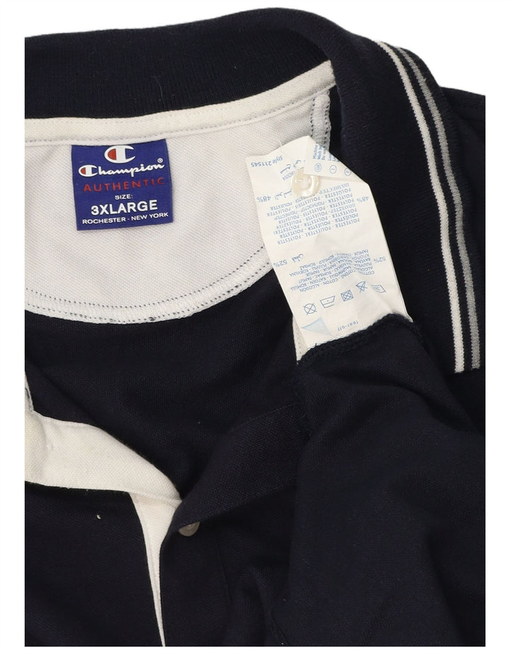 Champion Mens Polo Shirt 3XL Navy Blue Cotton