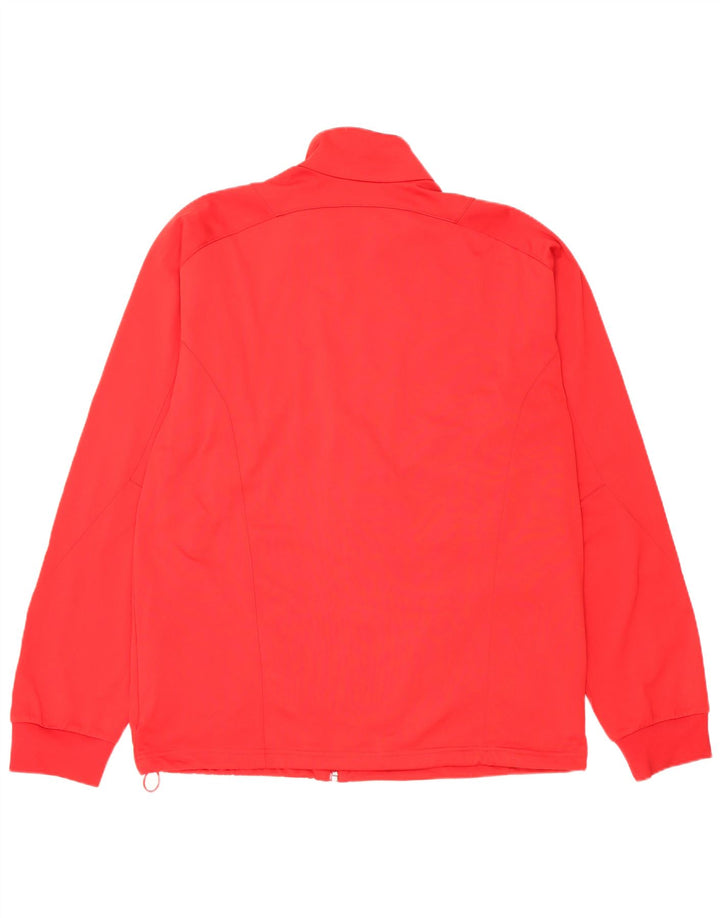 Adidas Mens Climalite Tracksuit Top Jacket Large Red Polyester