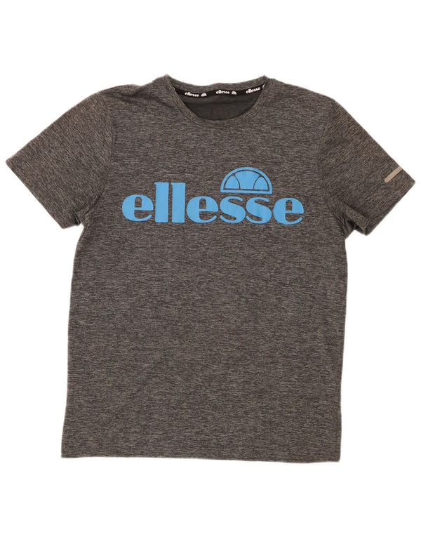 Ellesse Womens Graphic T-Shirt Top UK 14 Medium Grey Polyester