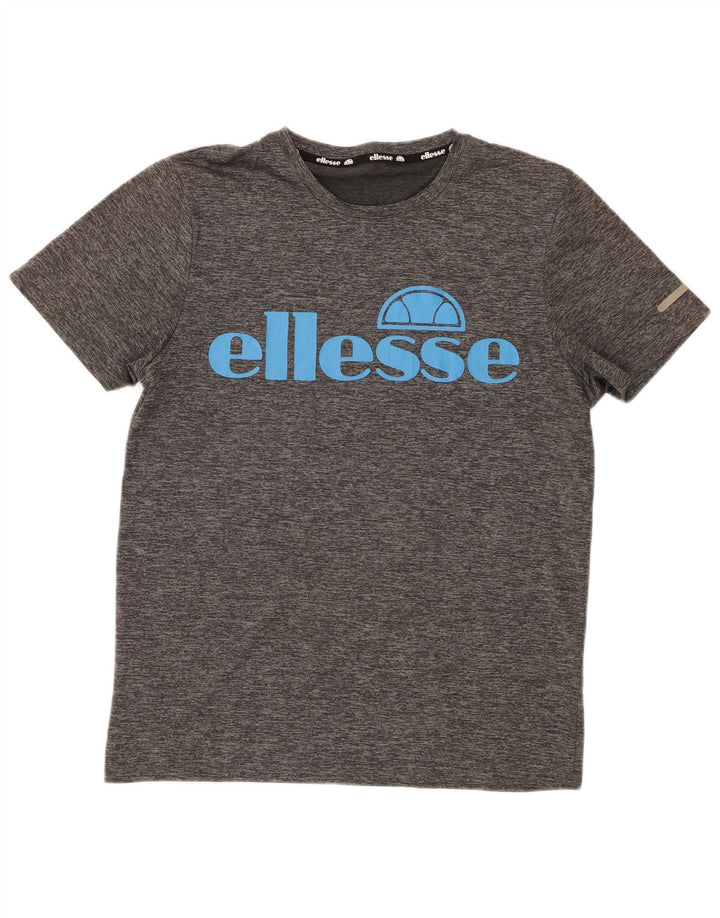 Ellesse Womens Graphic T-Shirt Top UK 14 Medium Grey Polyester