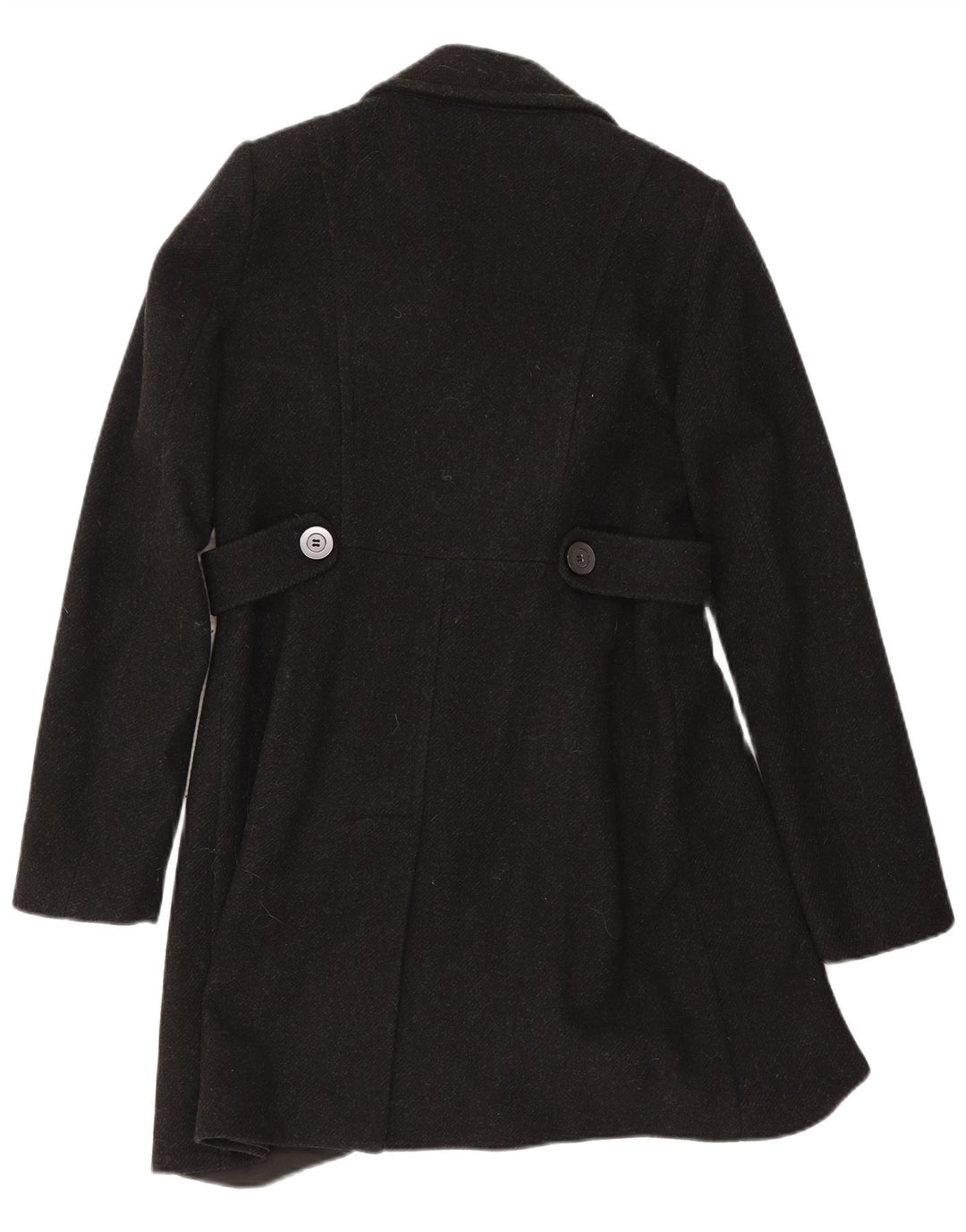 Liu Jo Mens Double Breasted Coat IT 46 Small Black Wool