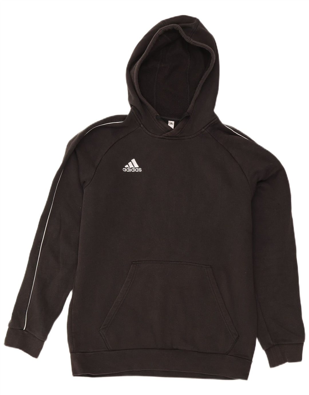 Adidas Mens Hoodie Jumper Large Black Cotton