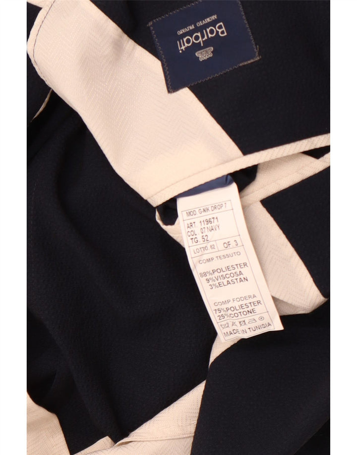Barbati Mens 2 Button Blazer Jacket IT 52 XL Navy Blue Polyester
