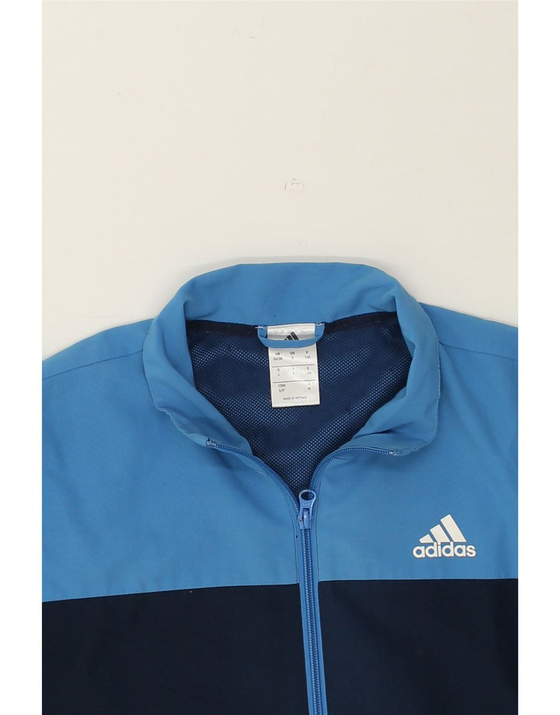 ADIDAS Mens Tracksuit Top Jacket UK 36/38 Small Navy Blue Colourblock | Vintage Adidas | Thrift | Second-Hand Adidas | Used Clothing | Messina Hembry 