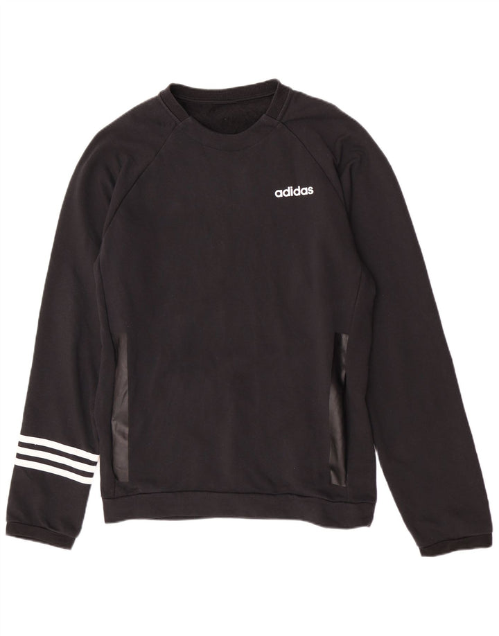 Adidas Mens Regular Fit Sweatshirt Jumper Medium Black Cotton