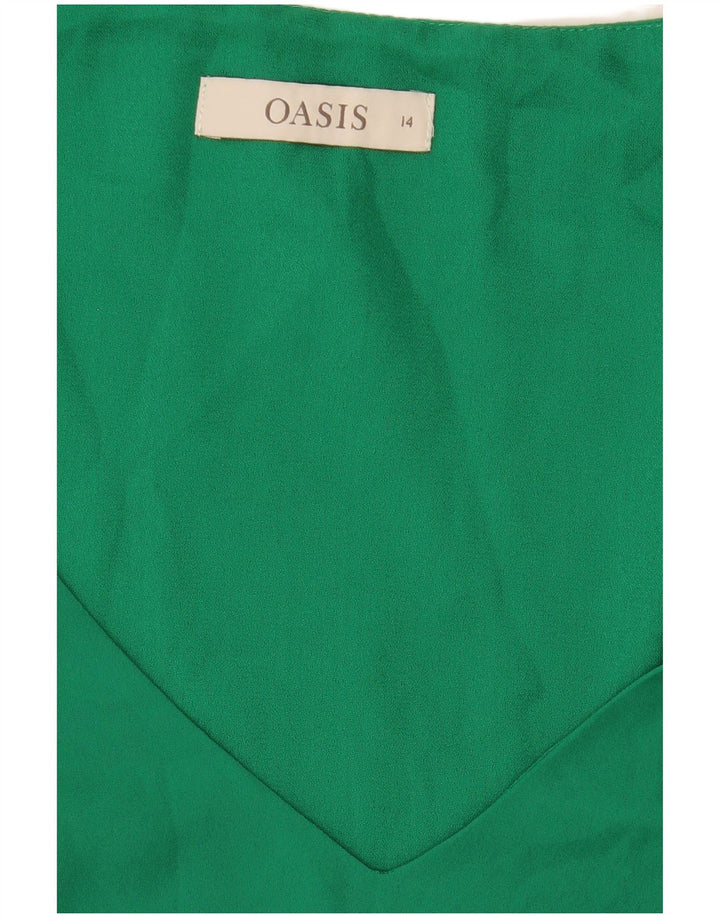 Oasis Womens Sleeveless Blouse Top UK 14 Medium Green