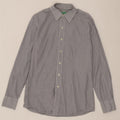 BENETTON Mens Shirt Medium Grey Pinstripe Vintage Benetton and Second-Hand Benetton from Messina Hembry 
