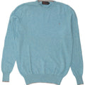 Elvstrom Mens Crew Neck Jumper Sweater Large Blue Flecked Wool