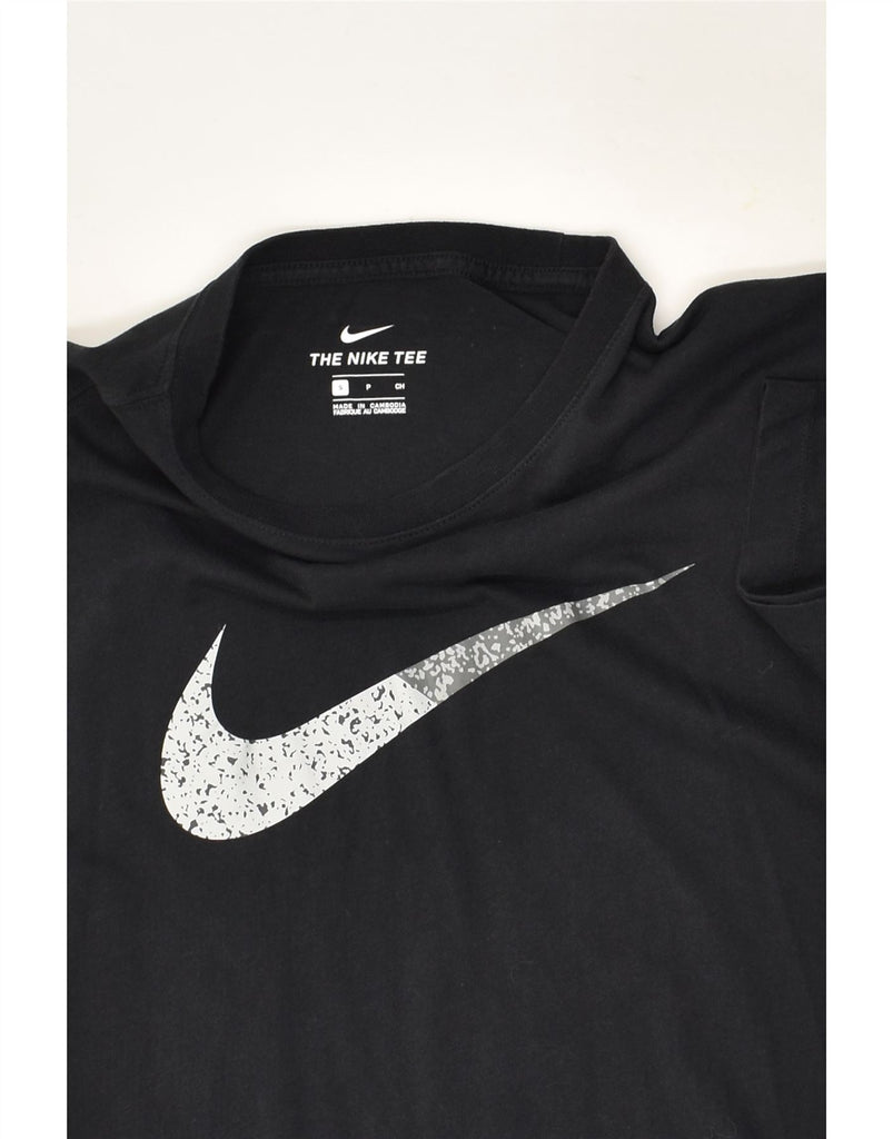 NIKE Womens Graphic T-Shirt Top UK 8 Small Black Cotton | Vintage Nike | Thrift | Second-Hand Nike | Used Clothing | Messina Hembry 