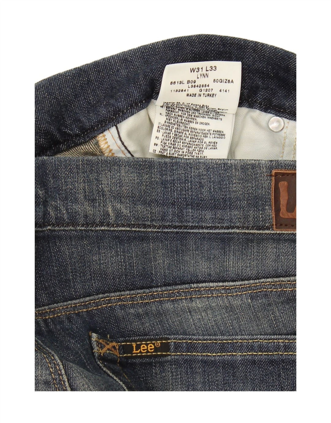 LEE Womens Lynn Straight Jeans W31 L29 Blue Cotton