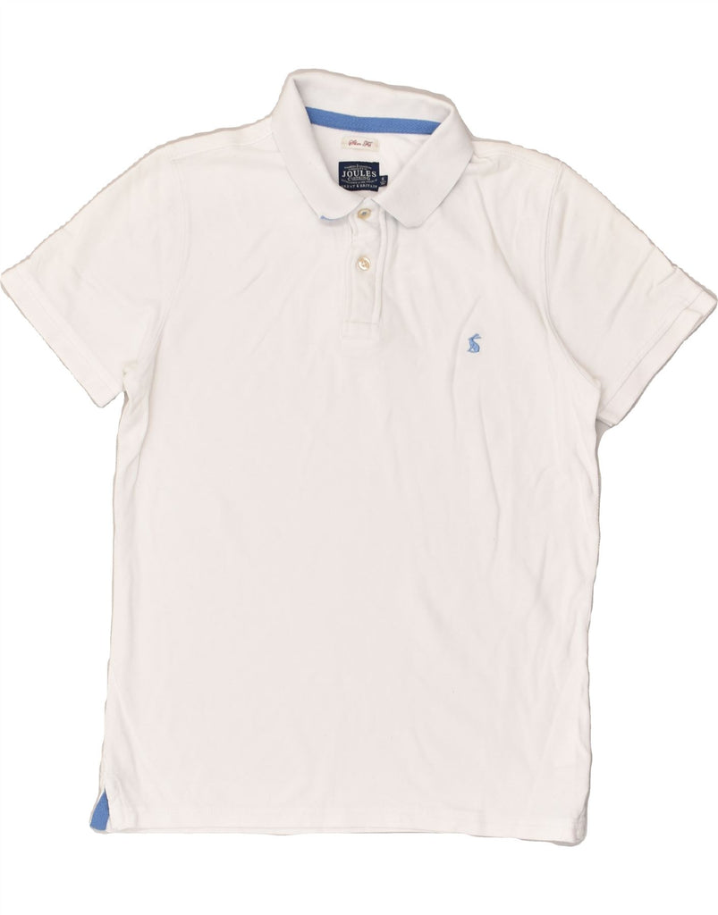 JOULES Mens Slim Fit Polo Shirt Medium White Cotton | Vintage Joules | Thrift | Second-Hand Joules | Used Clothing | Messina Hembry 