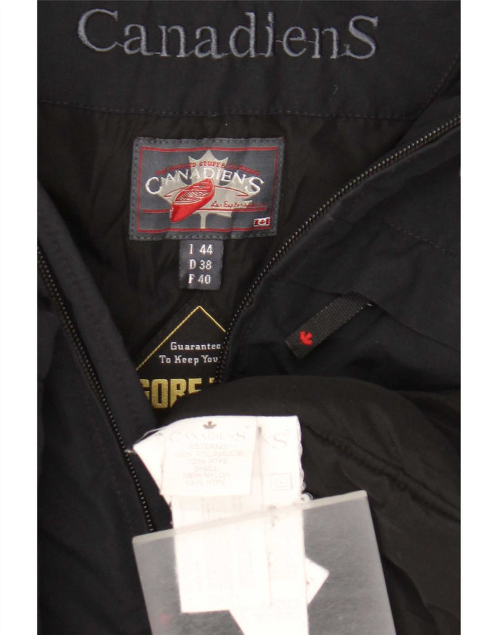 Canadiens Womens Hooded Windbreaker Jacket EU 38 Medium Black Polyamide