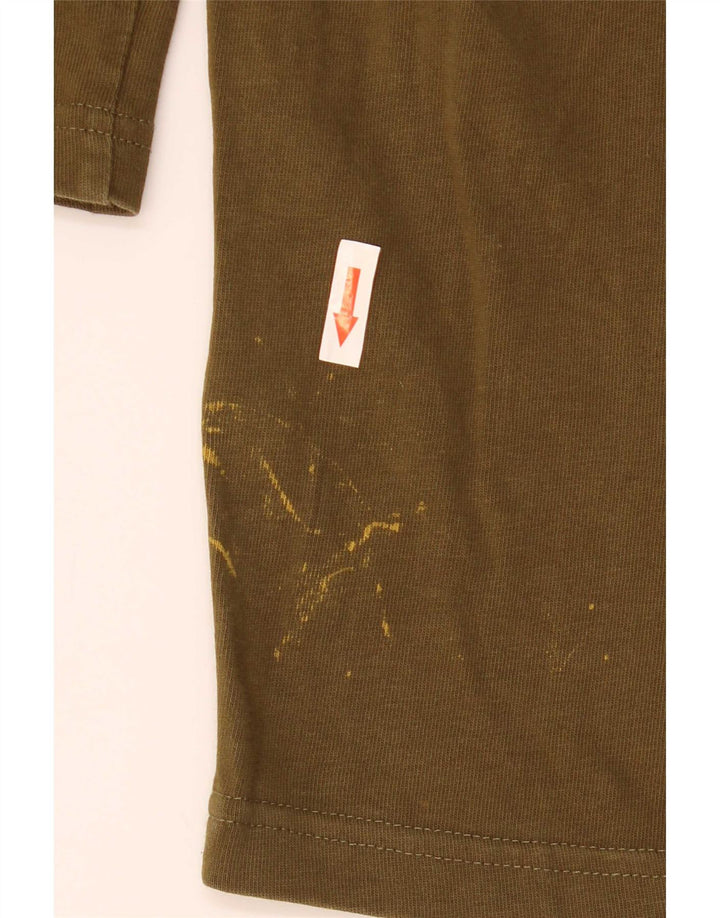 Puma Mens Top Long Sleeve Medium Khaki Cotton