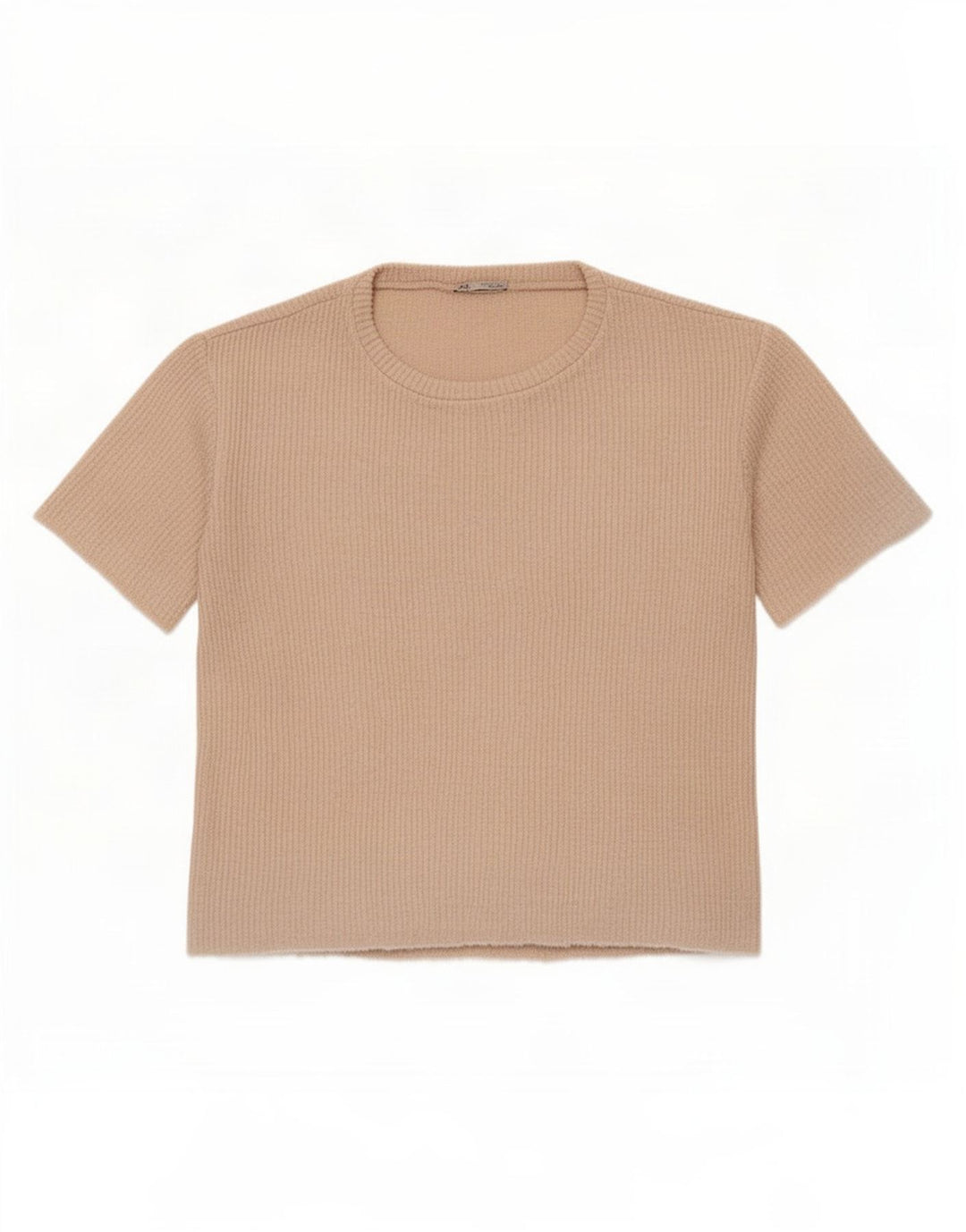 Zara Womens Oversized T-Shirt Top UK 16 Large Beige
