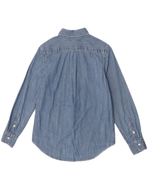 Ralph Lauren Boys Denim Shirt 10-11 Years Medium Blue Cotton