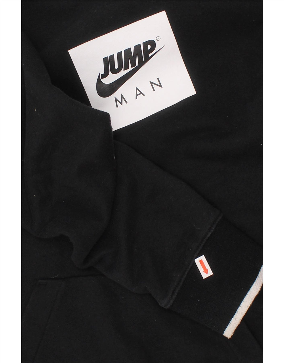 JORDAN Boys Graphic Hoodie Jumper 12-13 Years Large Black Cotton