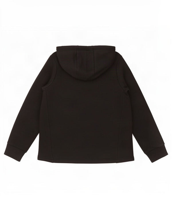 Nike Girls Zip Hoodie Sweater 10-11 Years Medium Black Cotton