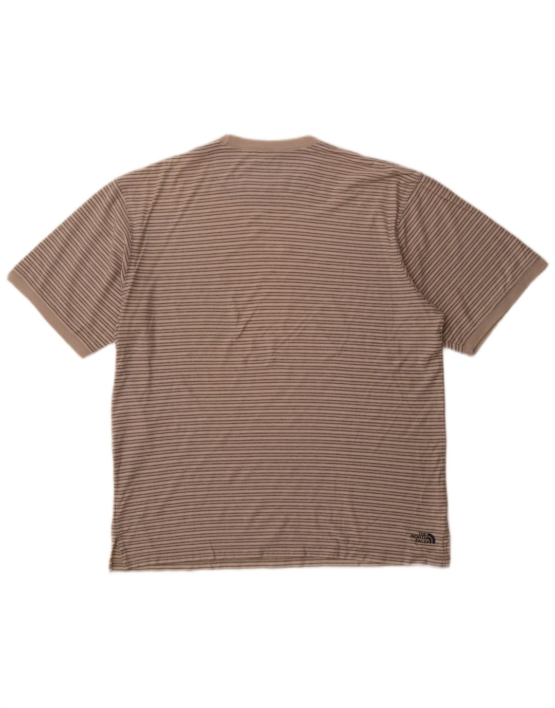 THE NORTH FACE Mens T-Shirt Top Medium Grey Striped Cotton