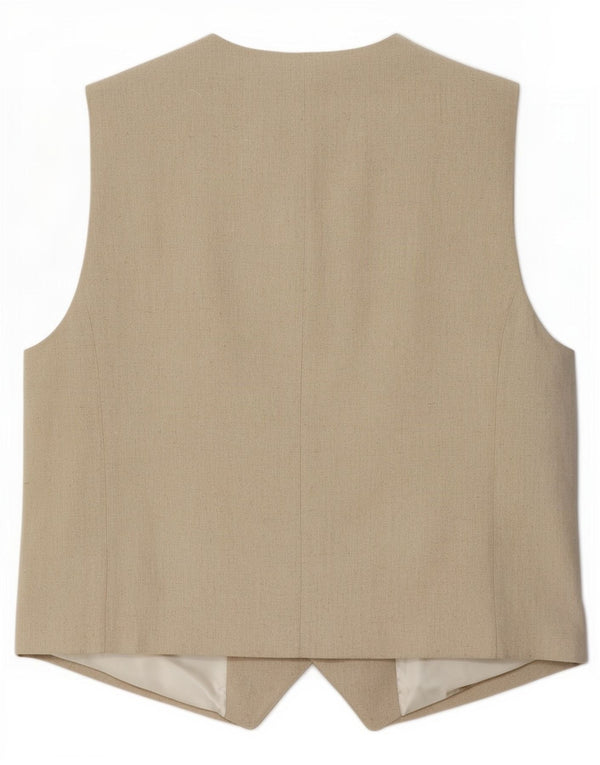 Zara Womens Waistcoat UK 16 Large Beige