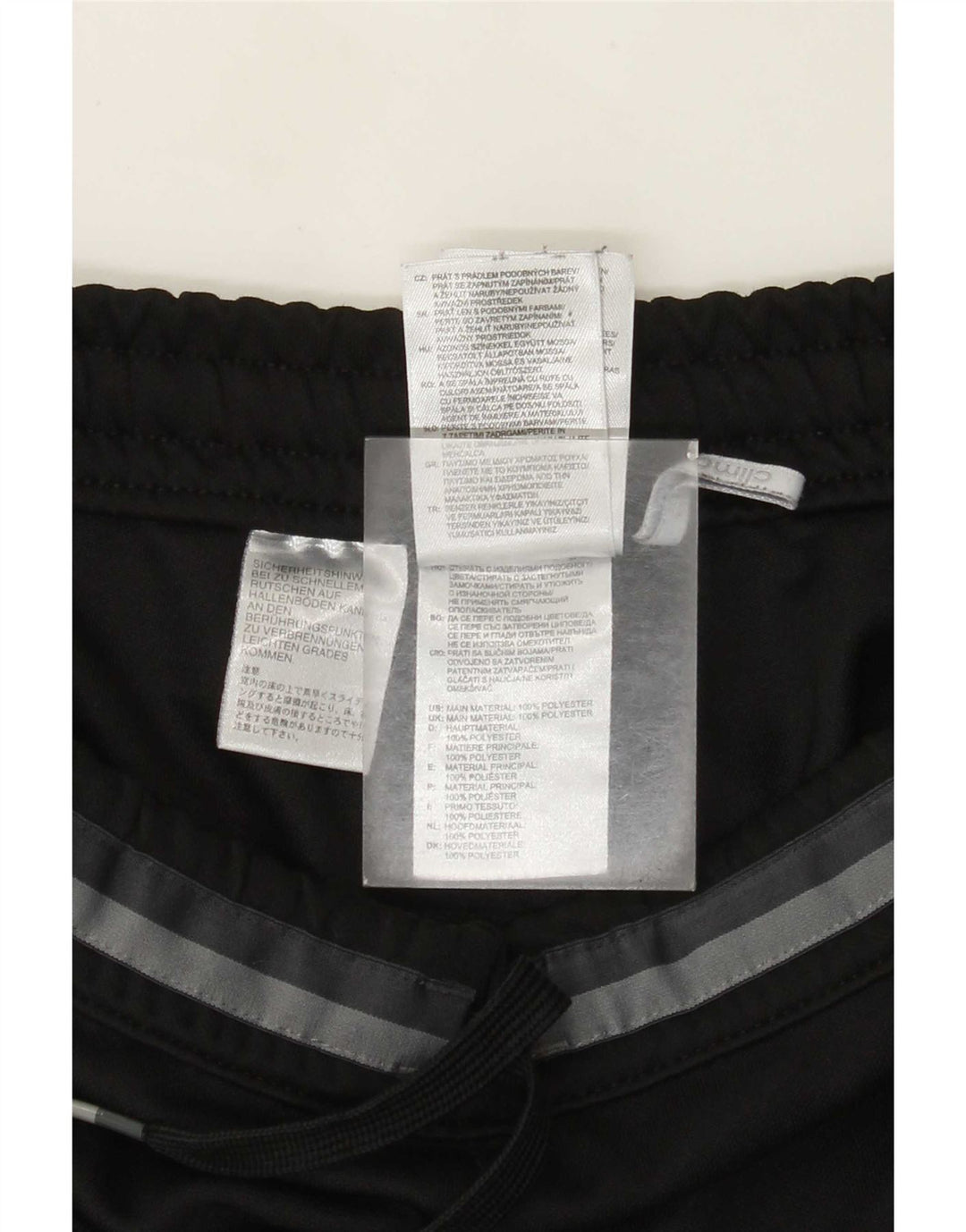 Adidas Mens Climacool Graphic Tracksuit Trousers Small Black Polyester