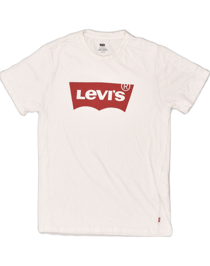 LEVI'S Mens Graphic T-Shirt Top Small White Cotton | Vintage Levi's | Thrift | Second-Hand Levi's | Used Clothing | Messina Hembry 