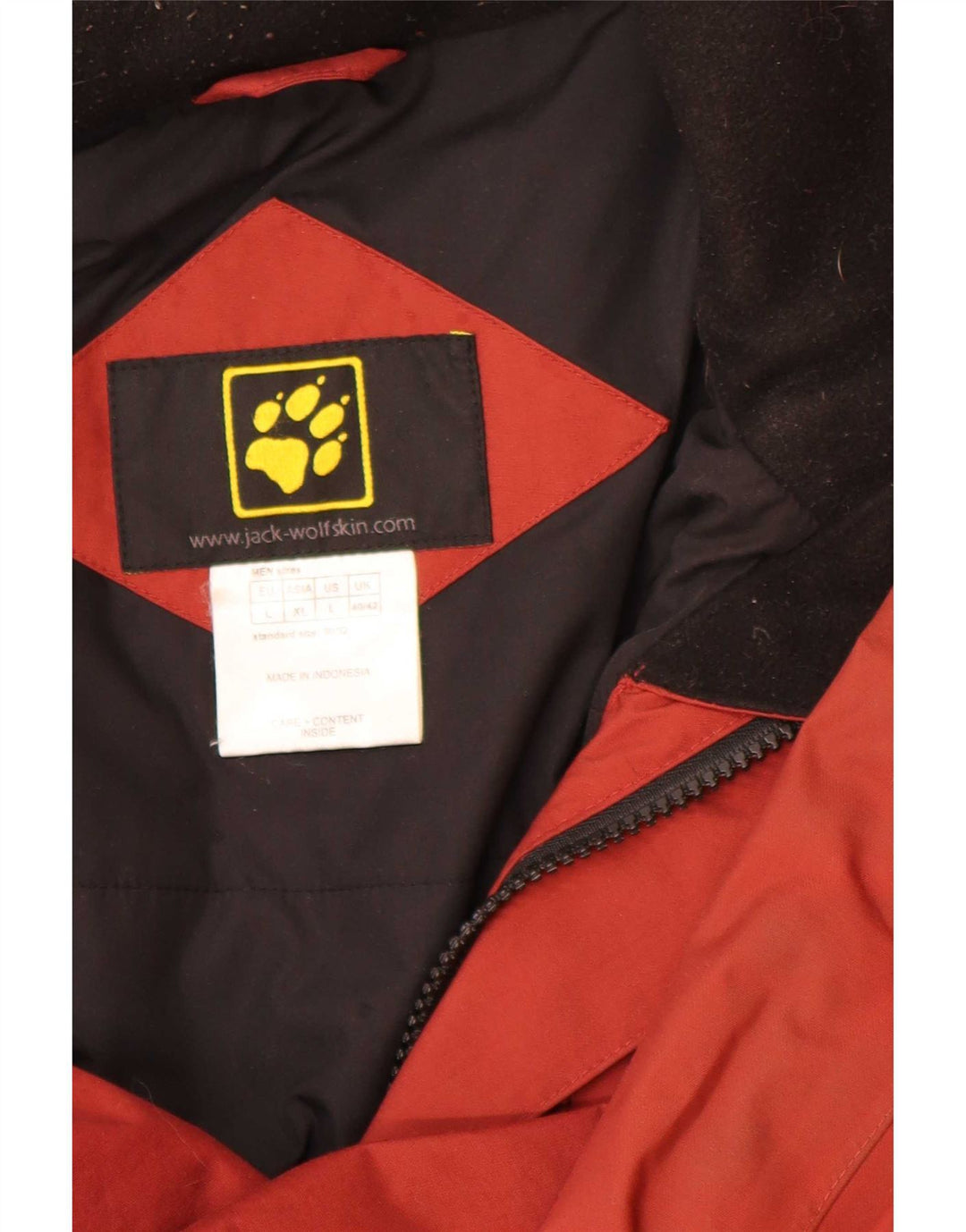 Jack Wolfskin Mens Windbreaker Jacket UK 40/42 Large Red Colourblock