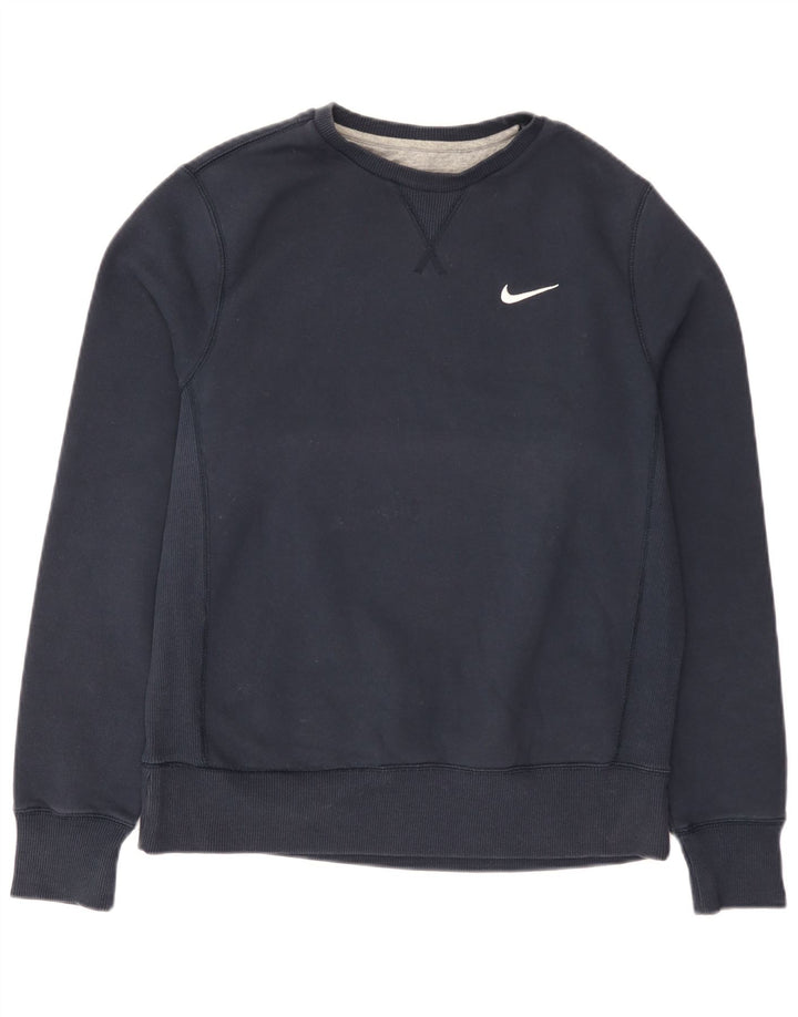 Nike Mens Sweatshirt Jumper Medium Navy Blue Cotton