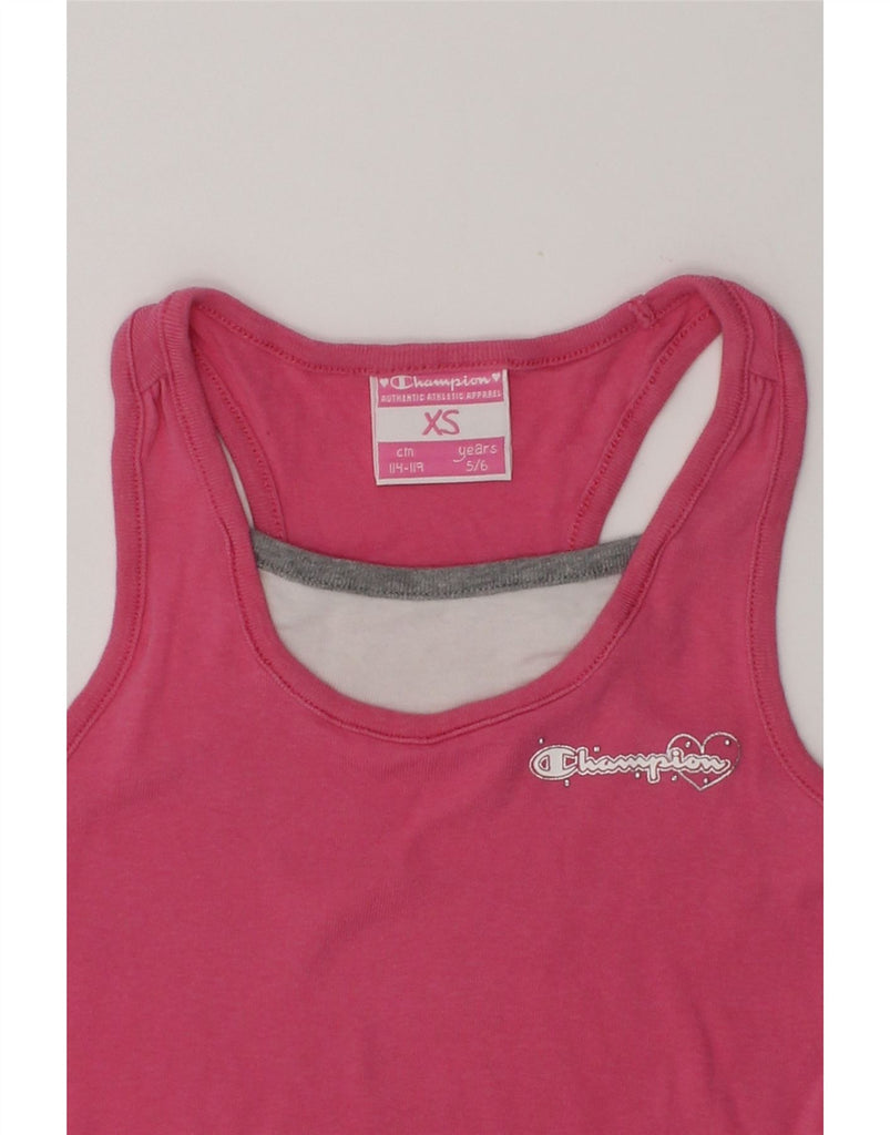 CHAMPION Girls Vest Top 5-6 Years XS Pink | Vintage Champion | Thrift | Second-Hand Champion | Used Clothing | Messina Hembry 