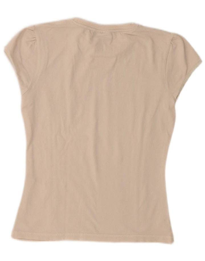 Ellesse Womens T-Shirt Top UK 12 Medium Off White