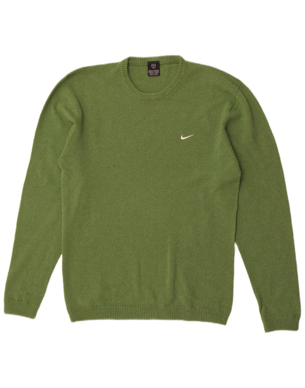 Nike Mens Crew Neck Jumper Sweater UK 39/41 Medium Green