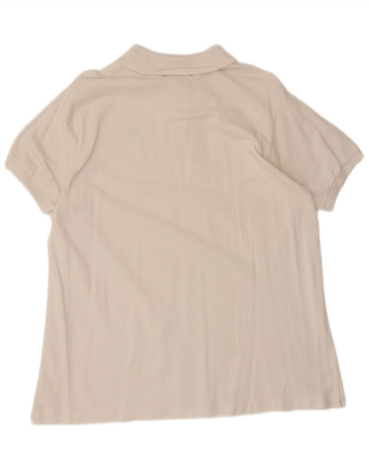 Lacoste Mens Polo Shirt Large White Cotton