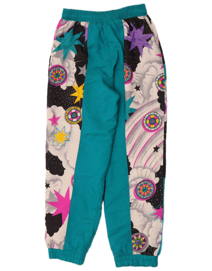 Vintage Womens Graphic Ski Trousers IT 50 XL Blue Colourblock