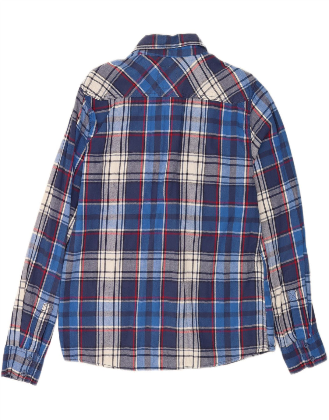 Brandit Mens Flannel Shirt Medium Blue Check Cotton