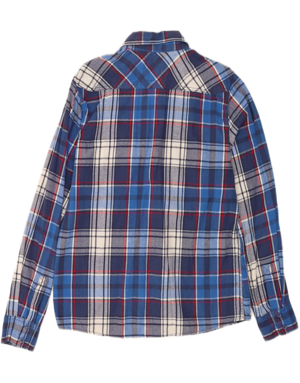 Brandit Mens Flannel Shirt Medium Blue Check Cotton